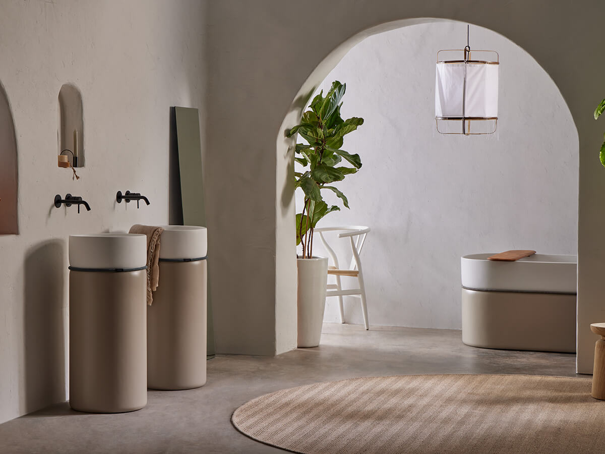 Tempo - Lavabo colonne bicolore