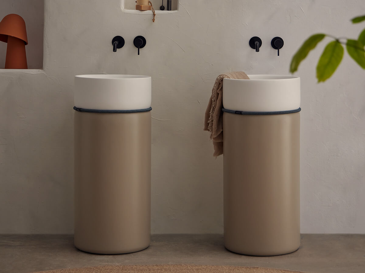 Tempo - Lavabo colonne bicolore