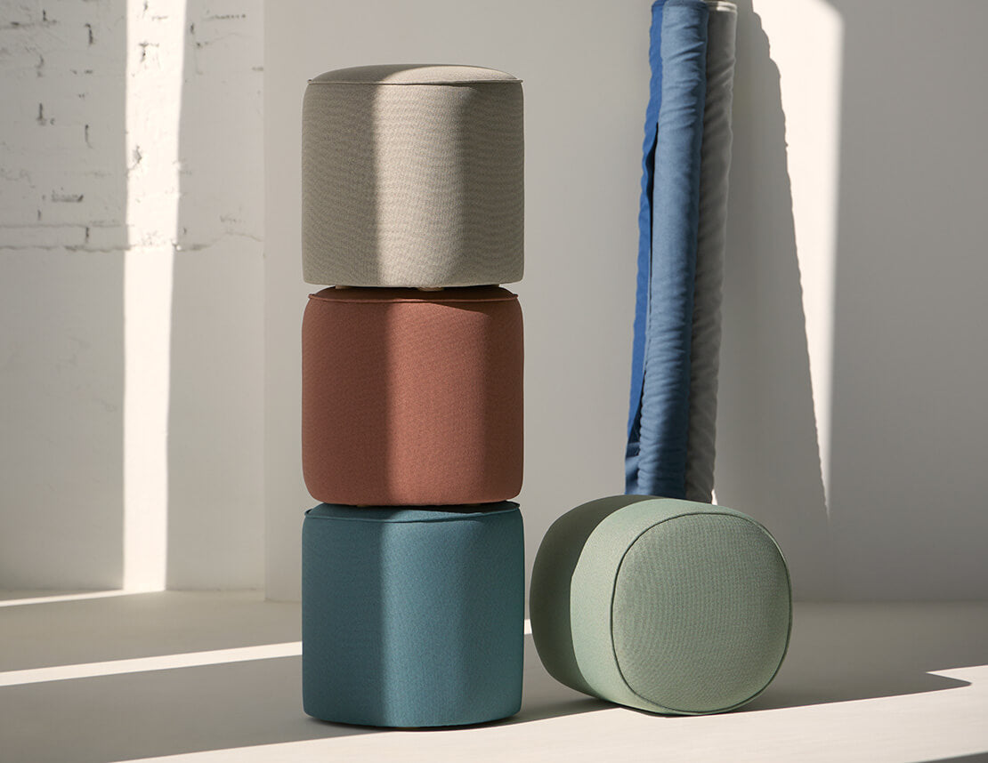 CIMA - Pouf en tissu recyclé certifié | Design durable et raffiné