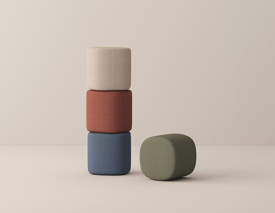 CIMA - Pouf en tissu recyclé certifié | Design durable et raffiné