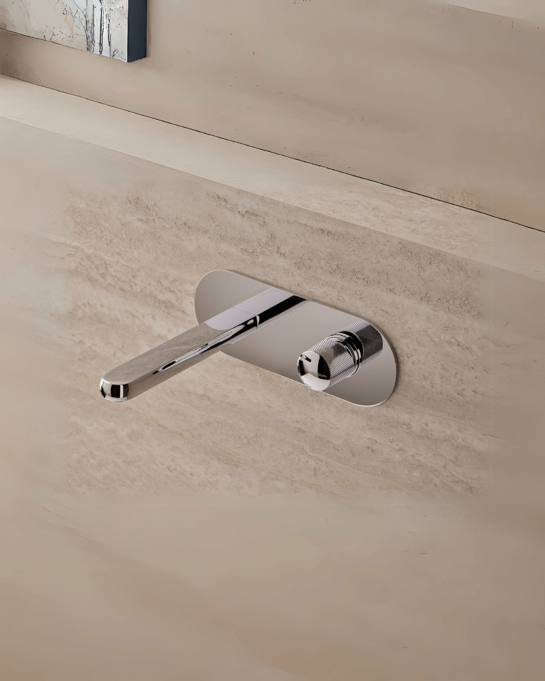 Dedal : Mitigeur mural chromé pour lavabo