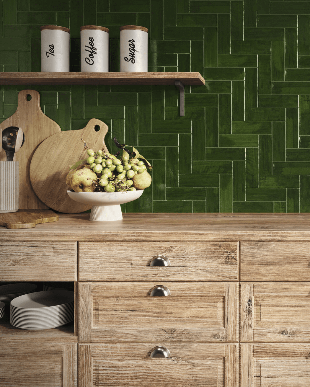 Carrelage Nour Dark Green 6.5x20