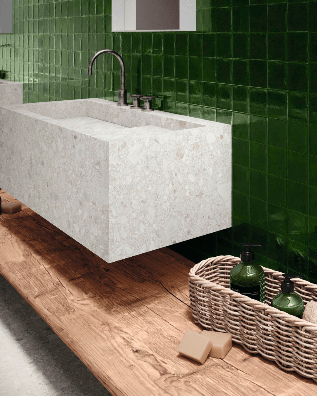 Carrelage Nour Dark Green 10x10