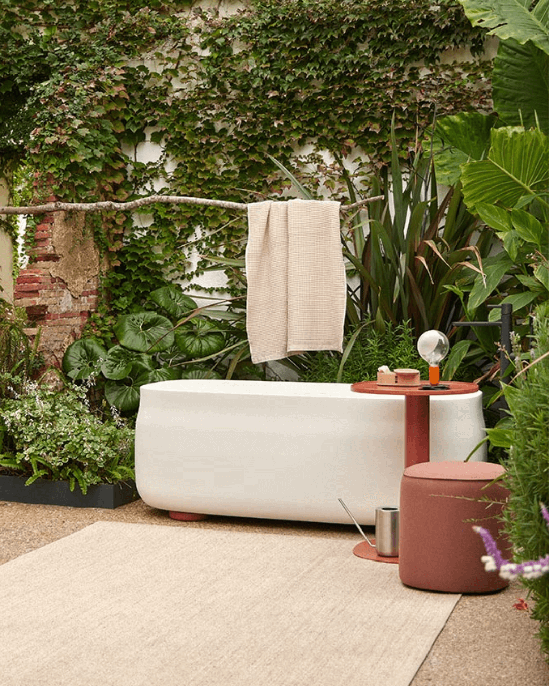 Ensemble baignoire îlot Duna White