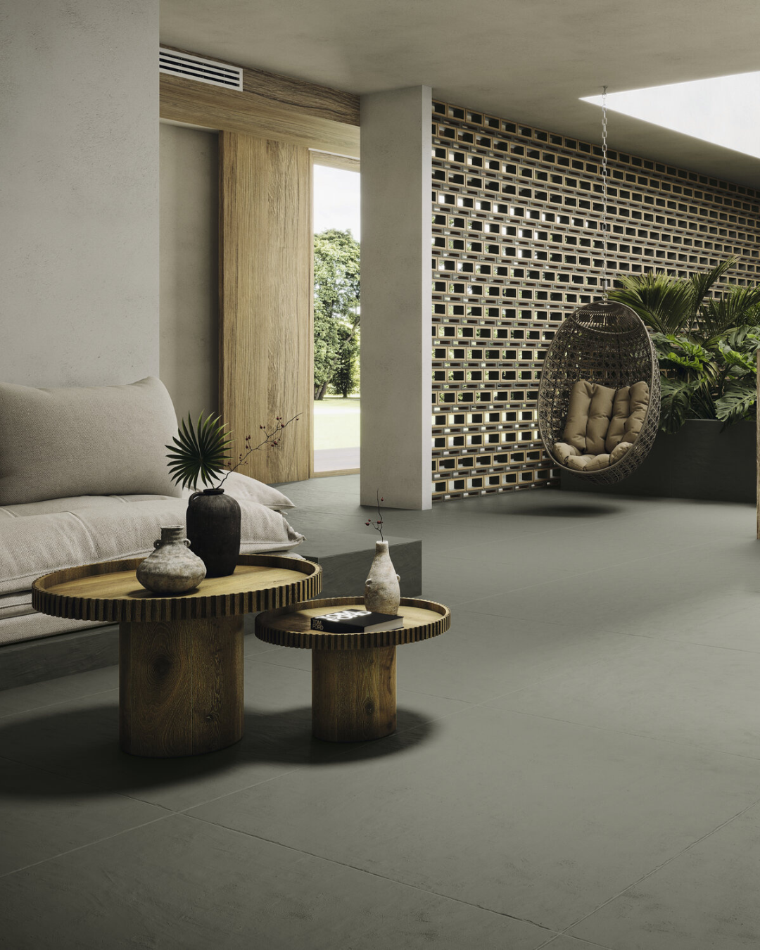 A Piedi Dark Green 100x100 - Carrelage vert terre cuite mural et sol pleine masse