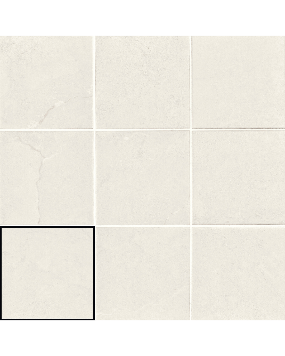 Alloy Pearl White Mat 15x15 - Carrelage gris perlé style pierre grès cérame mat pour sols et murs