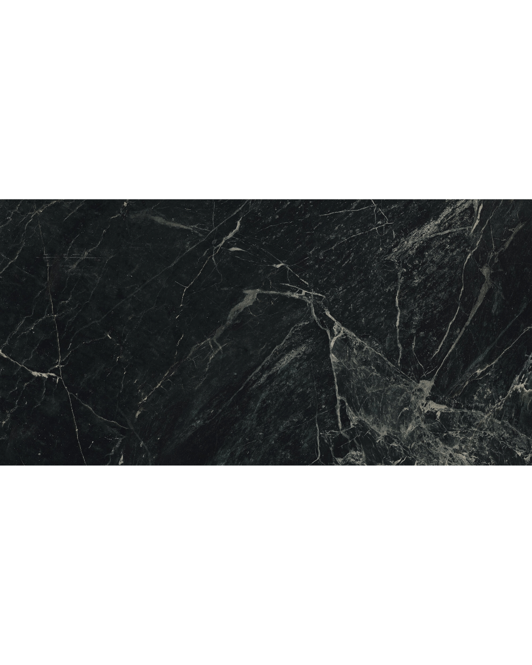 Alpi Green 30x60 - Carrelage marbre noir veiné vert grain poli effet miroir bords rectifiés