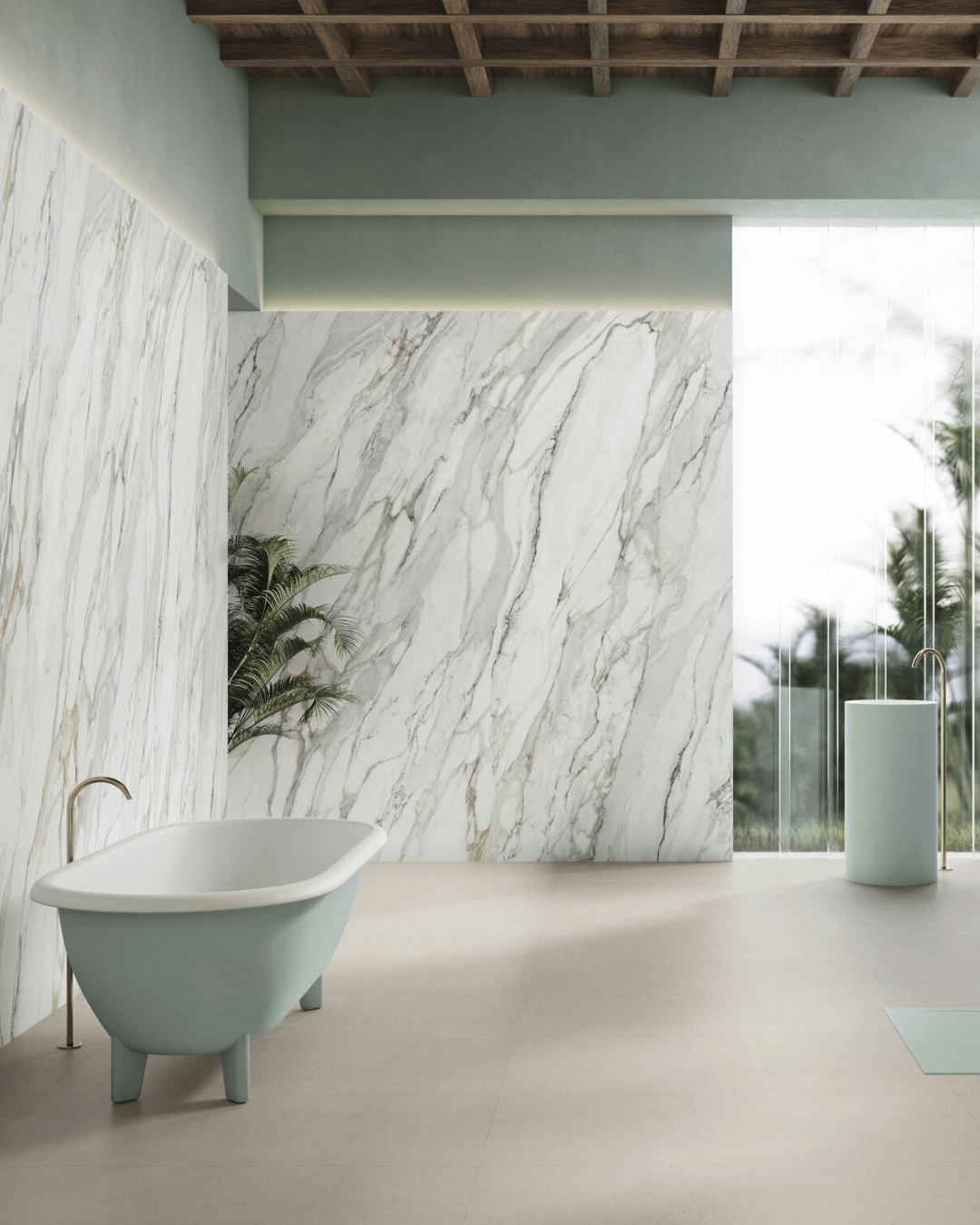 Grand Format Arabescato Corchia Honed 120x278 - Carrelage marbre blanc ivoire laqué mat bords rectifiés