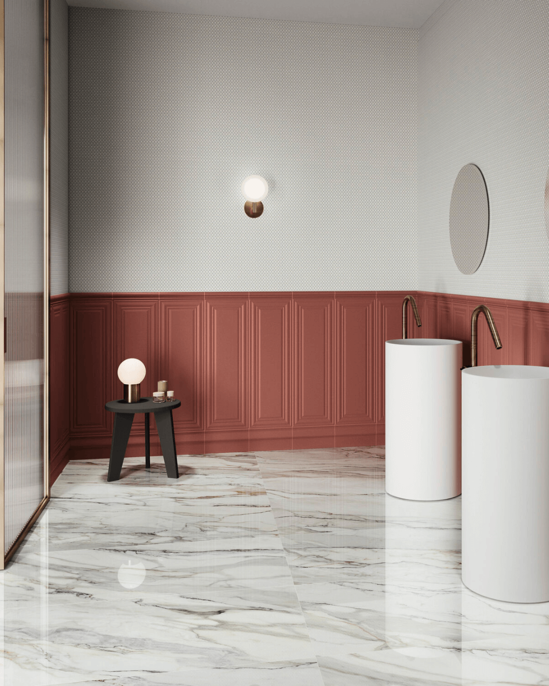 Arabescato Corchia Pol 60x120 - Carrelage marbre blanc ivoire grain poli effet miroir bords rectifiés