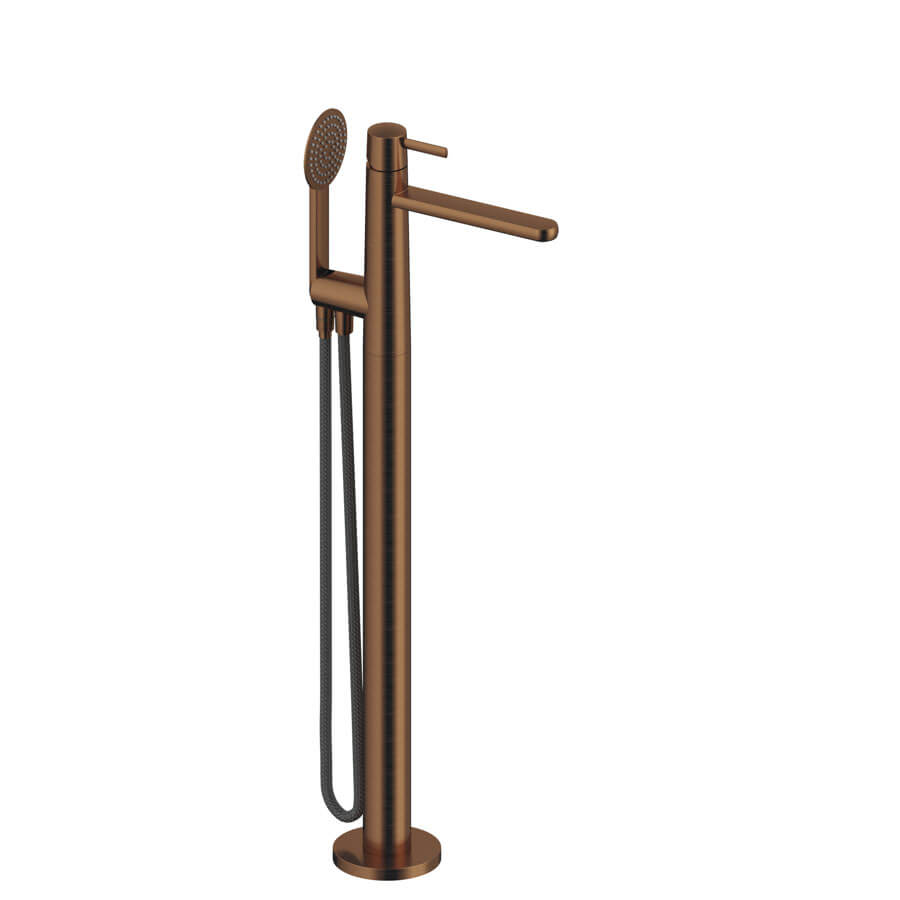 Dedal - Robinet sur pied pour baignoire – Finition or rose brossé