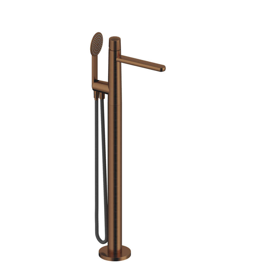 Dedal - Robinet sur pied pour baignoire – Finition or rose brossé