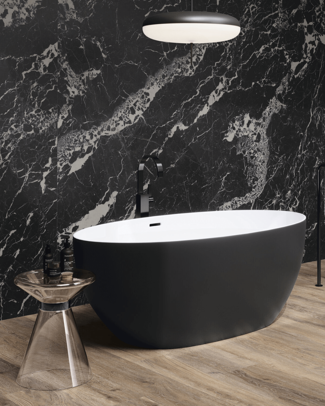 Grand Format Black Hispania Natural 120×278 - Carrelage marbre noir bords rectifiés