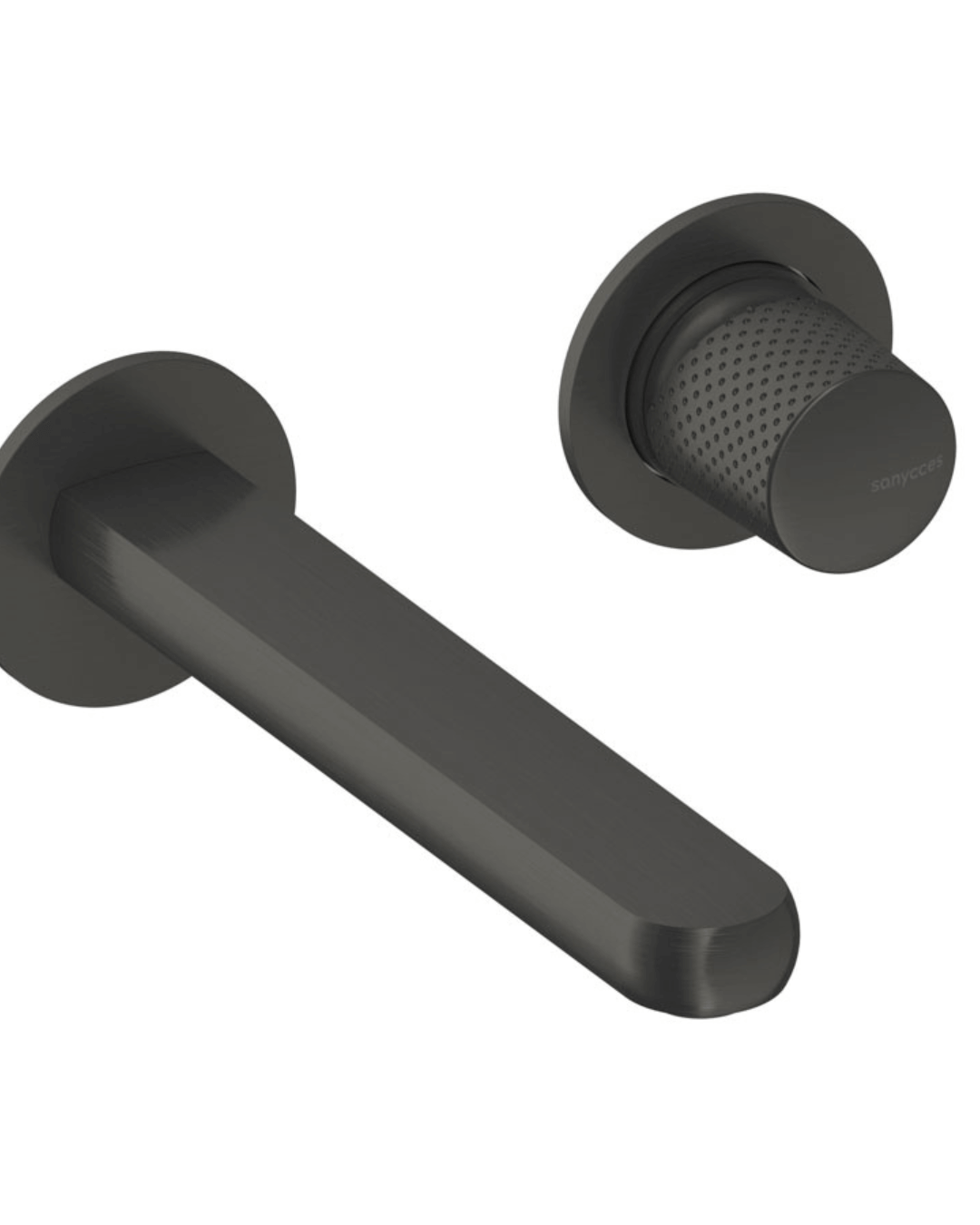 Dedal : Mitigeur encastré en metal brut pour lavabo