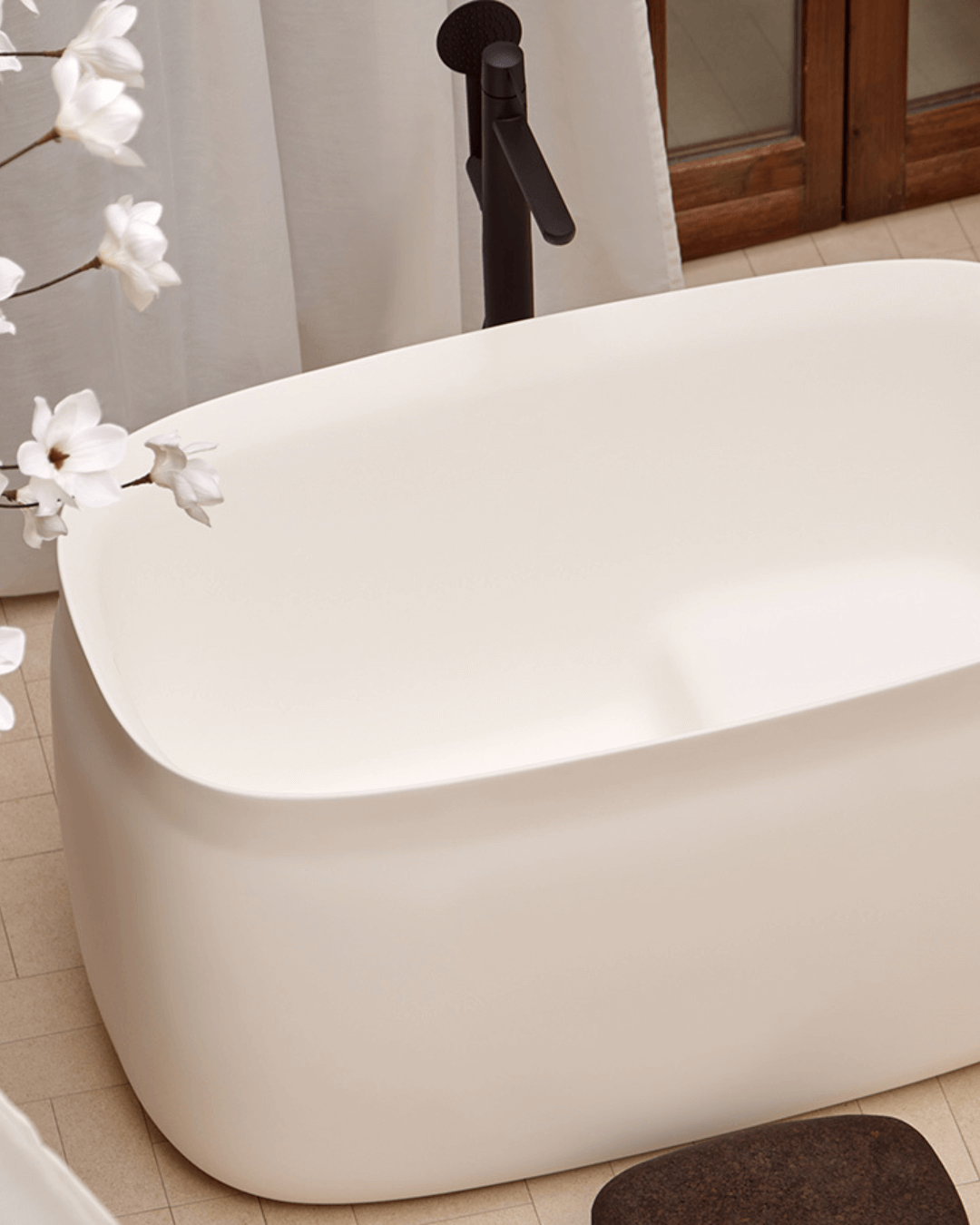 Duna Ofuro : baignoire style japonais, blanc mat