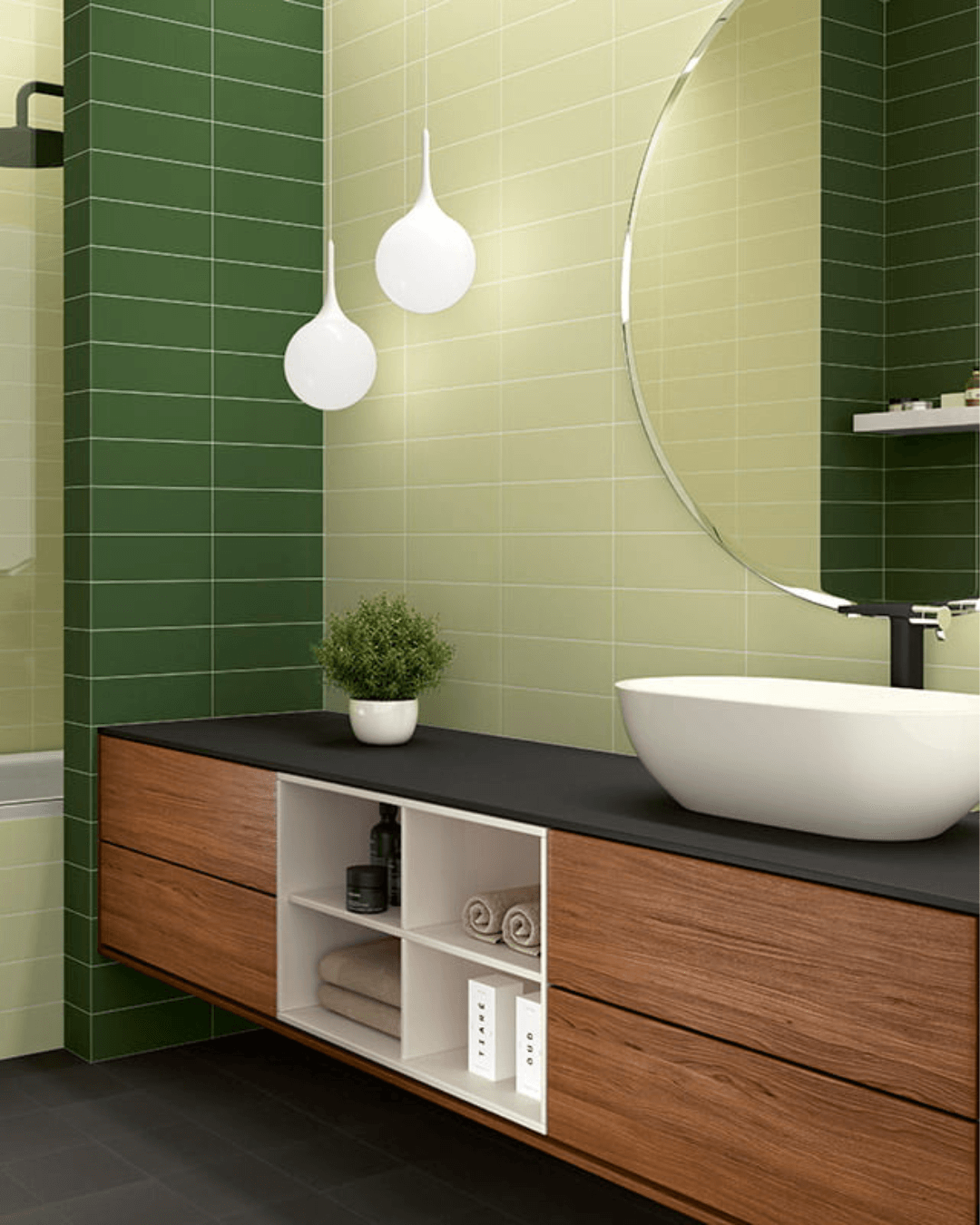 Jungle Mint 10x30 - Carrelage mural vert menthe mat
