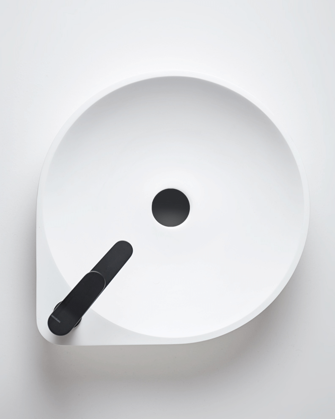 NADIR : Vasque à poser blanc mat Ø43,5×51×10 en Gelcoat