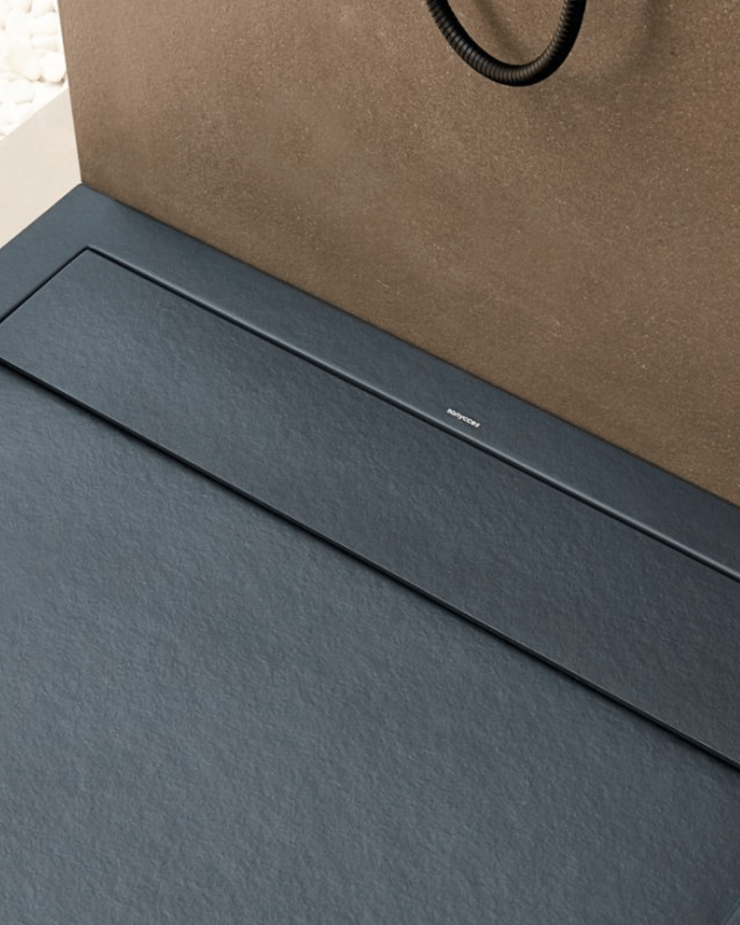 CLEVER : Receveur de douche de plein pied - Ardoise antidérapant