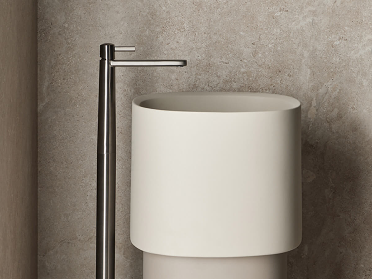 Dedal - Mitigeur de lavabo îlot – Finition or rose brossé