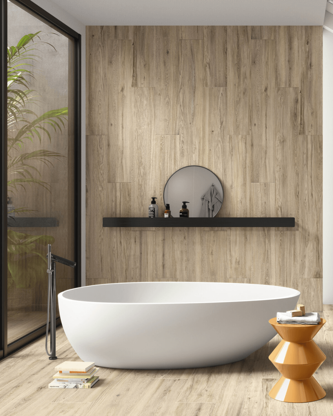 Sequoia Birch 25x150 - Carrelage effet bois Bouleau blond cendré bords rectifiés