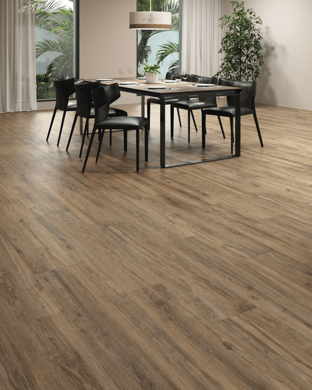 Sequoia Cherry Tree 25x150 - Carrelage sol effet bois brun chaud bords rectifiés