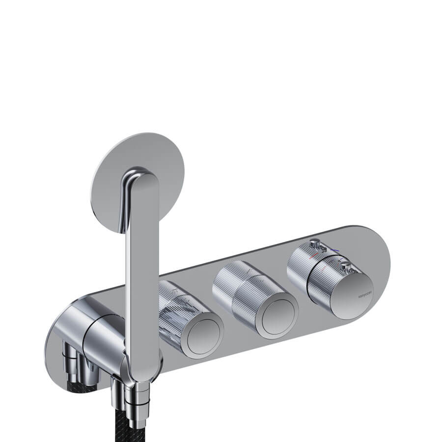 Dedal - Thermostatique de douche horizontal chromé