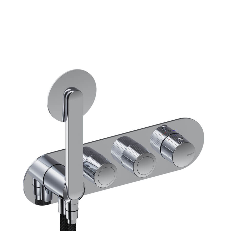 Dedal - Thermostatique de douche horizontal chromé