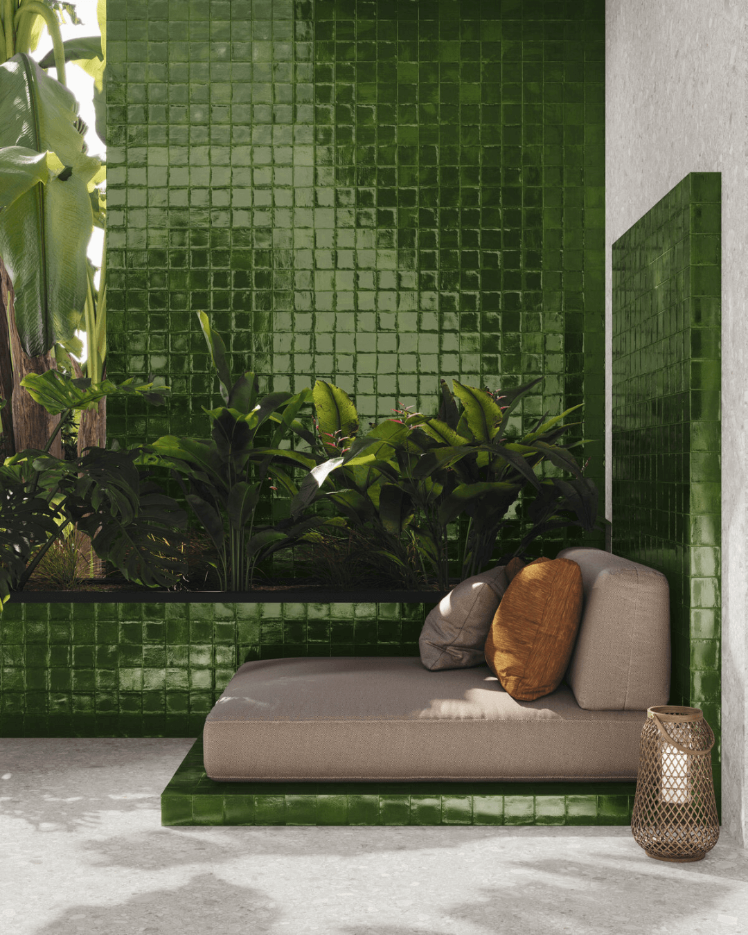 Carrelage Nour Dark Green 10x10