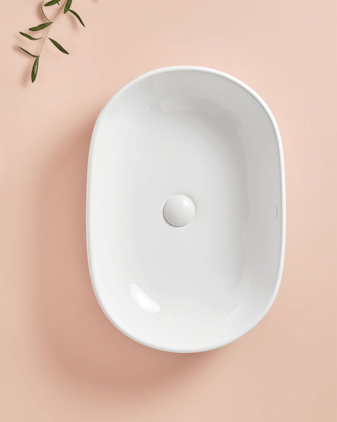 CHIURE : Vasque ovale à poser en céramique vitrifiée 60x42.5x14.5