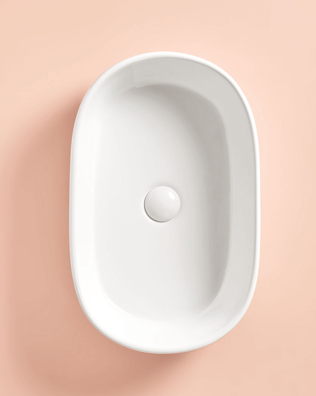 VERONA : Vasque ovale à poser en céramique vitrifiée 56x35.5 x14.5