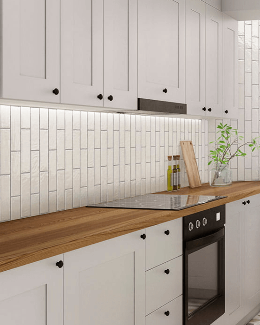 Positano Bianco 6,5×20 - Carrelage mural blanc brillant