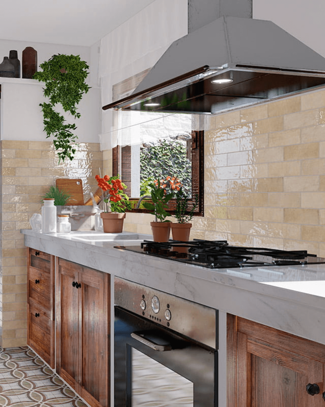 Positano Topazio 6,5×20 - Carrelage mural beige brillant