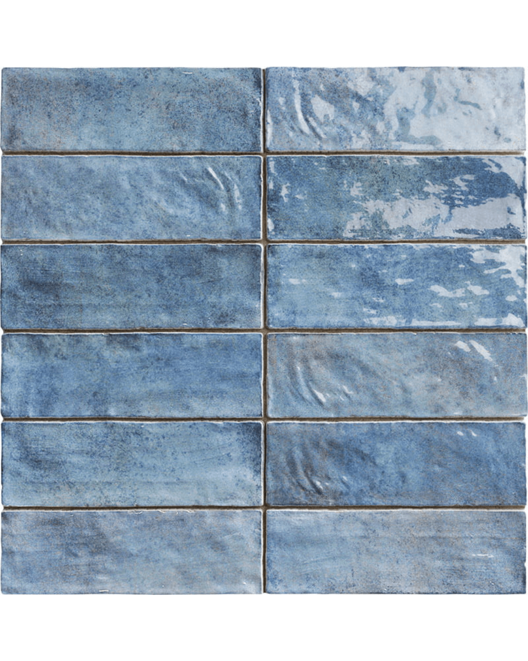 Positano Zafiro 6,5x20 - Carrelage mural bleu brillant