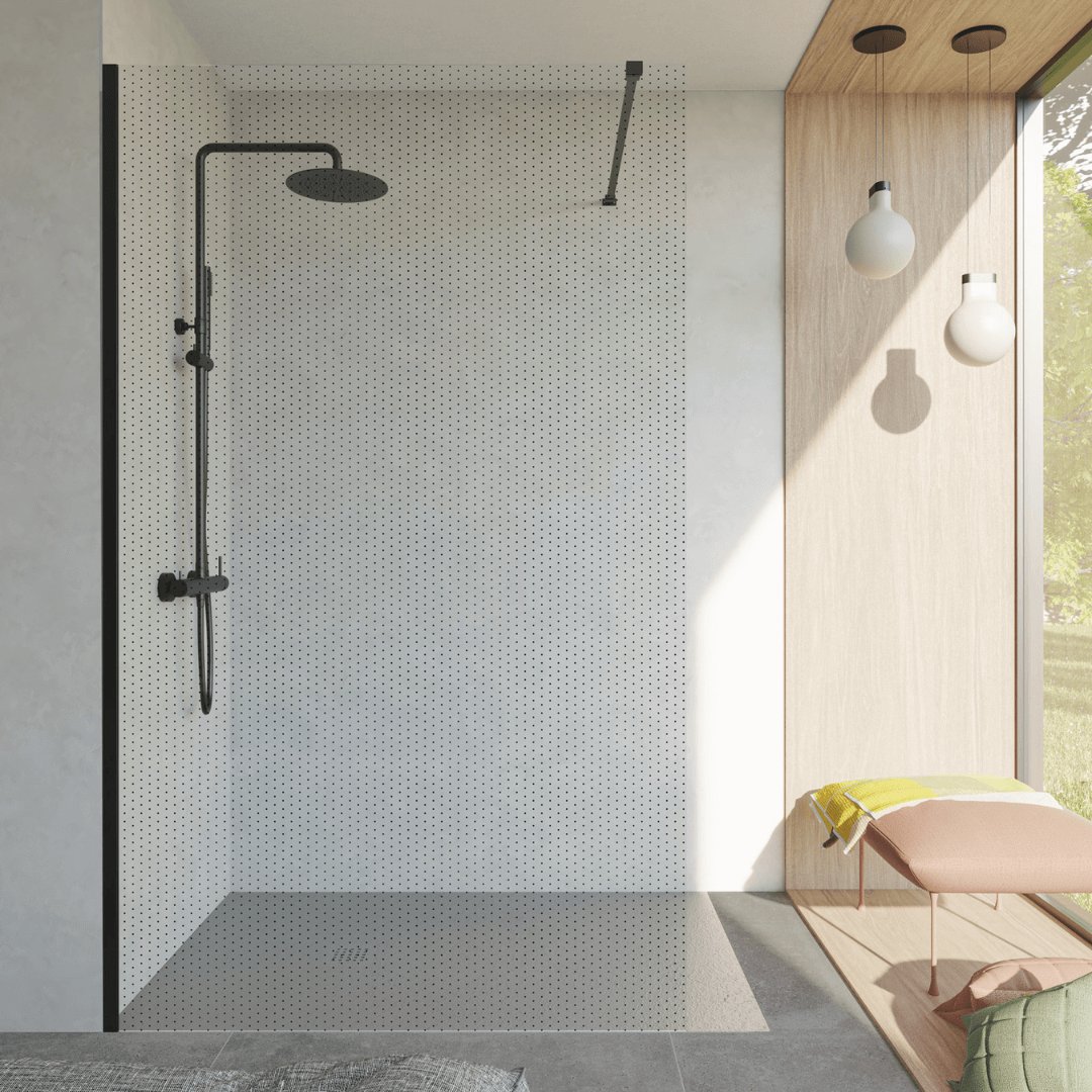 Paroi de douche SINGLE DECOR DOTS 2