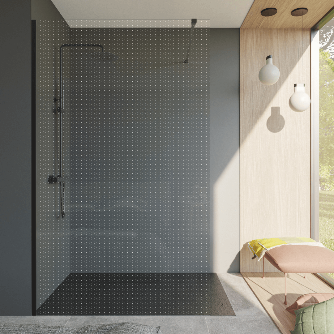 Paroi de douche SINGLE DECOR DOTS 2