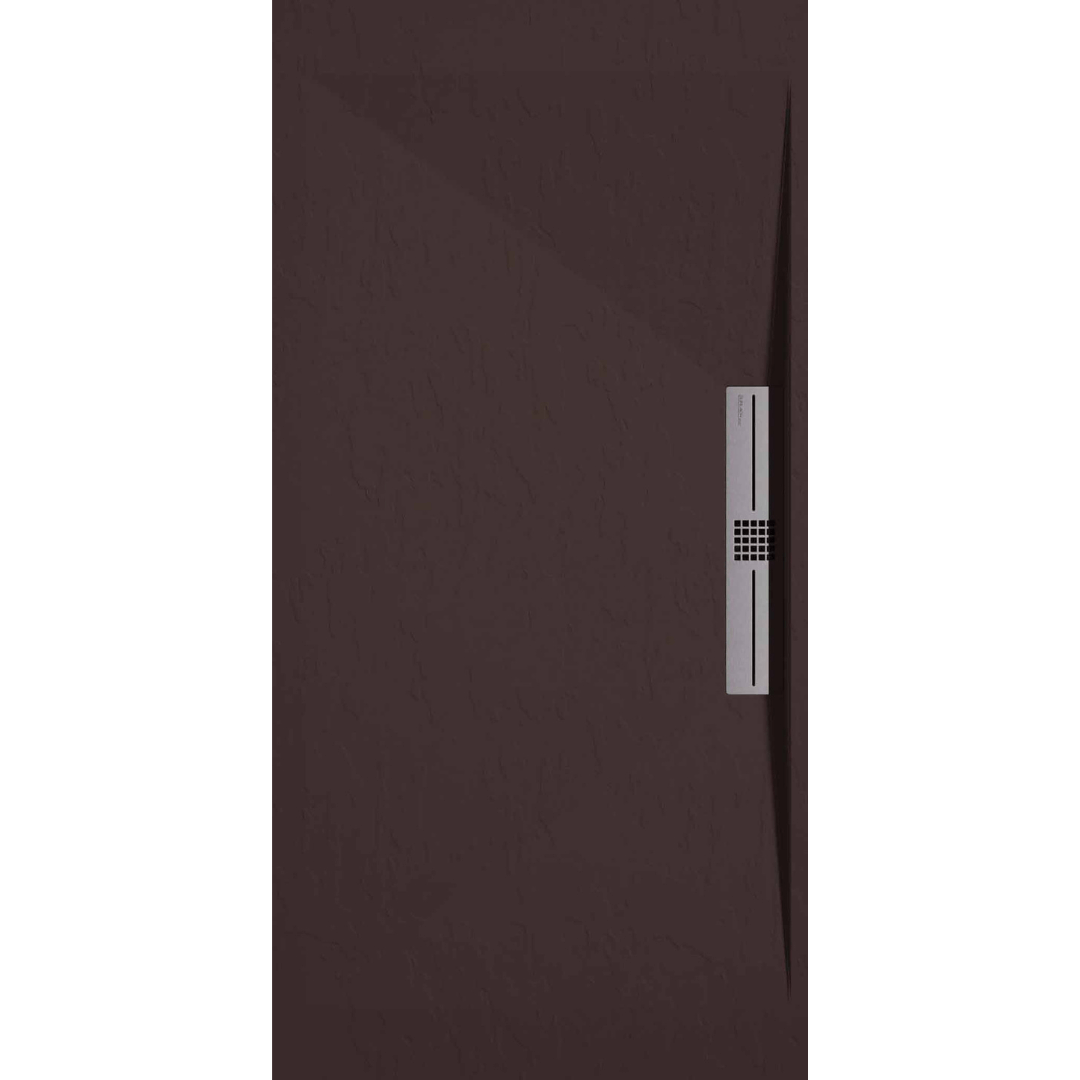 STONE SIDE receveur de douche extra-plat ARDOISE Chocolat
