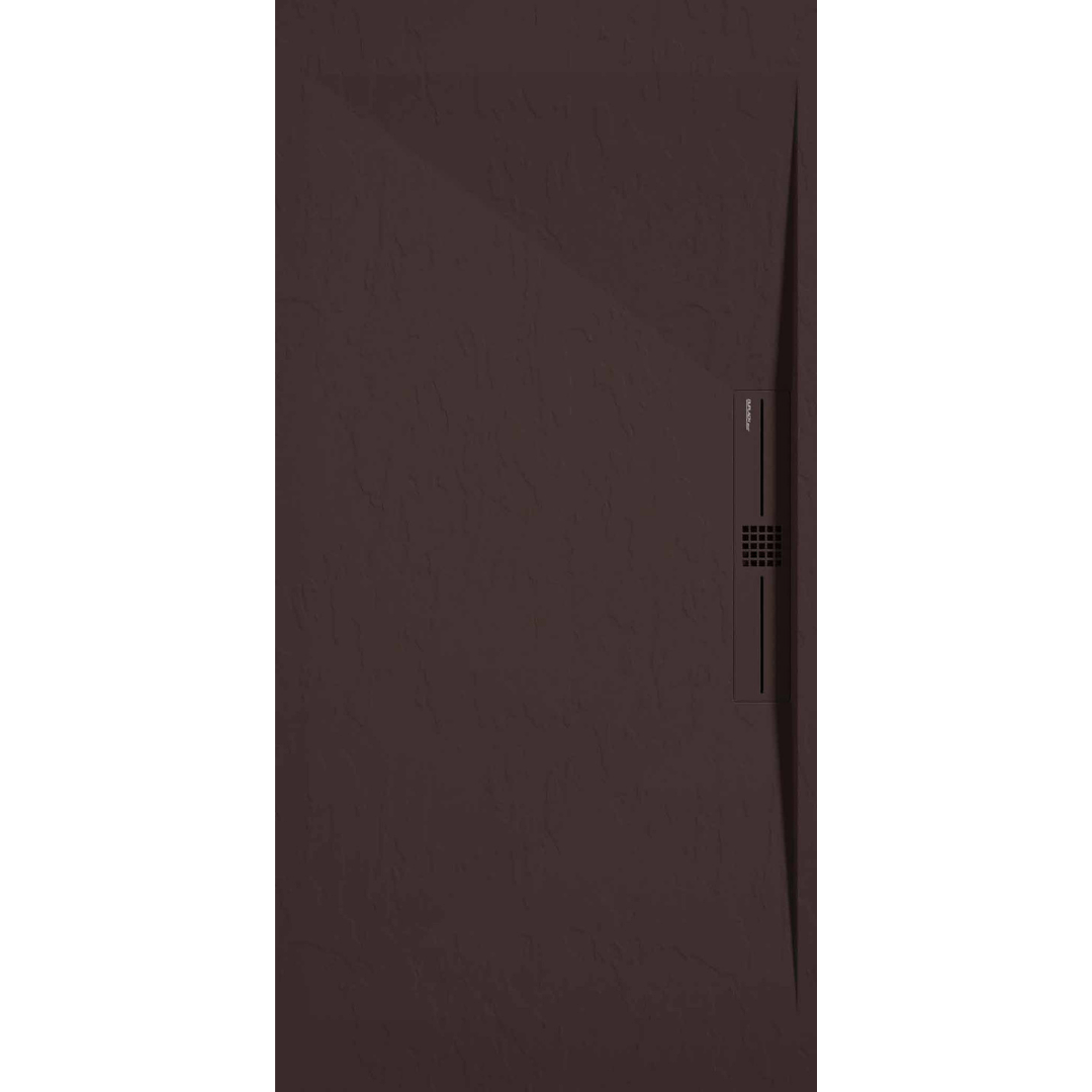 STONE SIDE receveur de douche extra-plat ARDOISE Chocolat