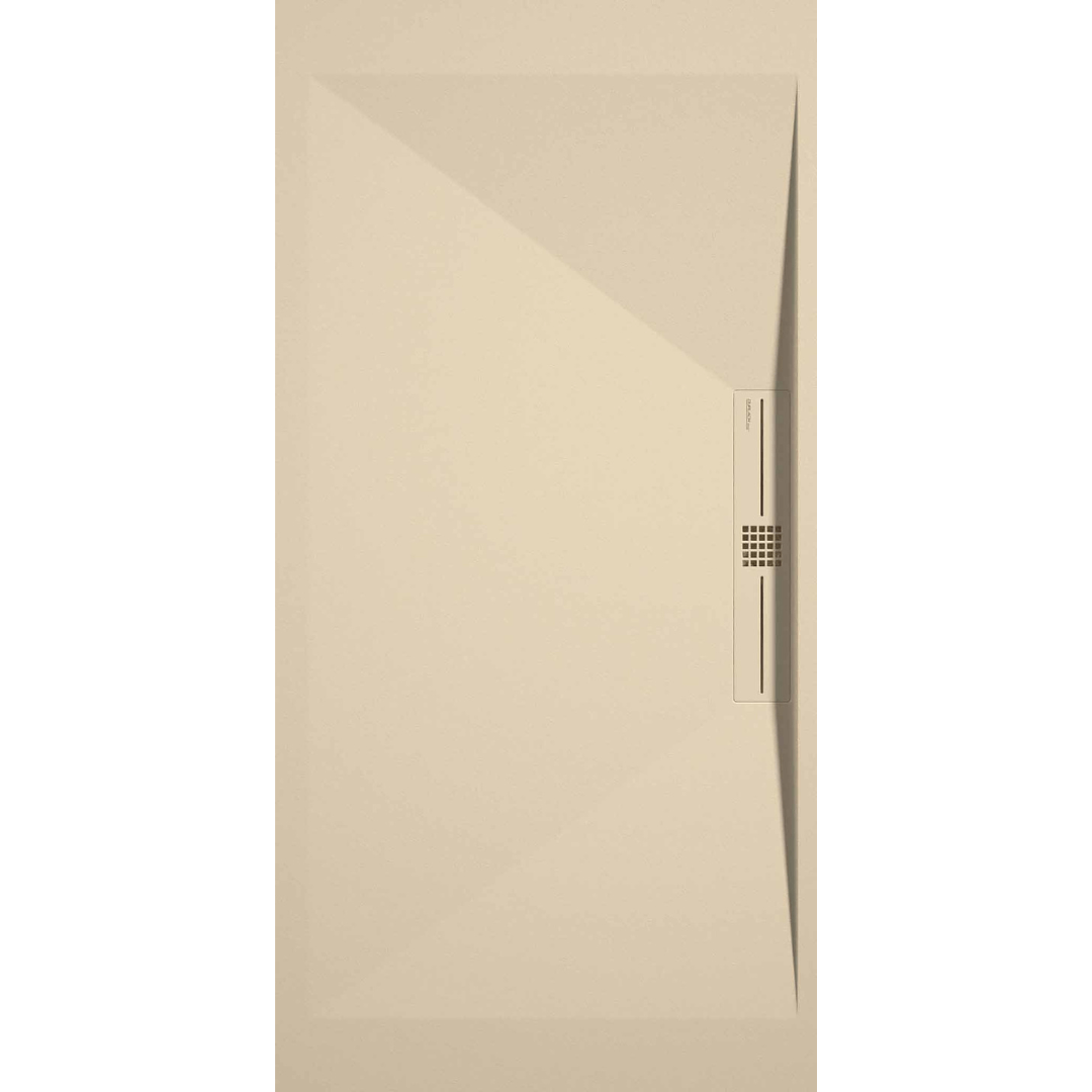 STONE SIDE receveur de douche extra-plat LISSE Crème