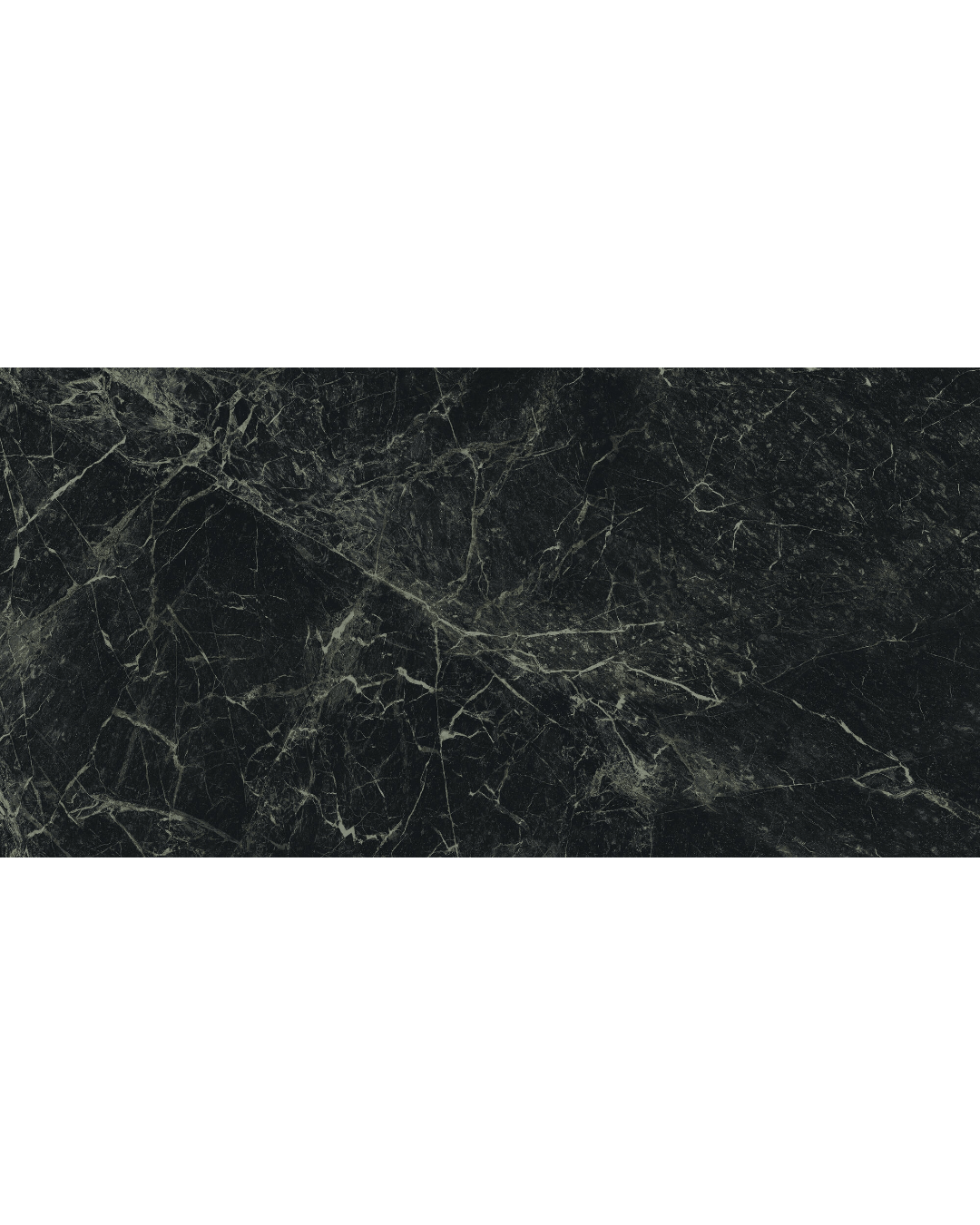 Alpi Green 60x120 - Carrelage marbre noir veiné vert grain poli effet miroir bords rectifiés