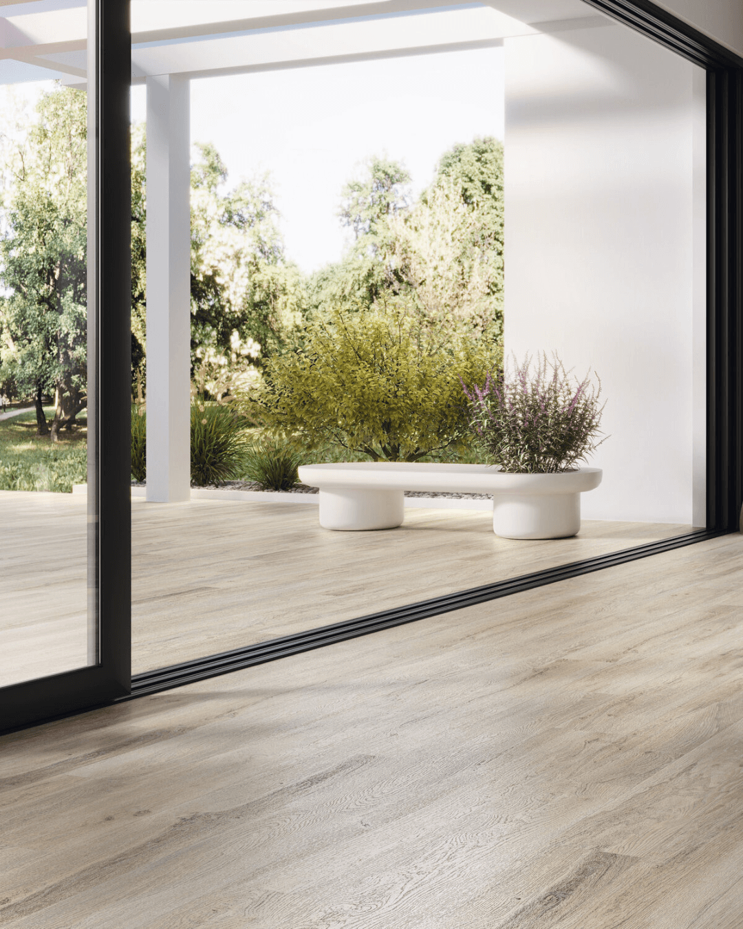 Anti-slip Yoho Cashew 22x120 - Carrelage antidérapant effet bois Chêne clair bords rectifiés