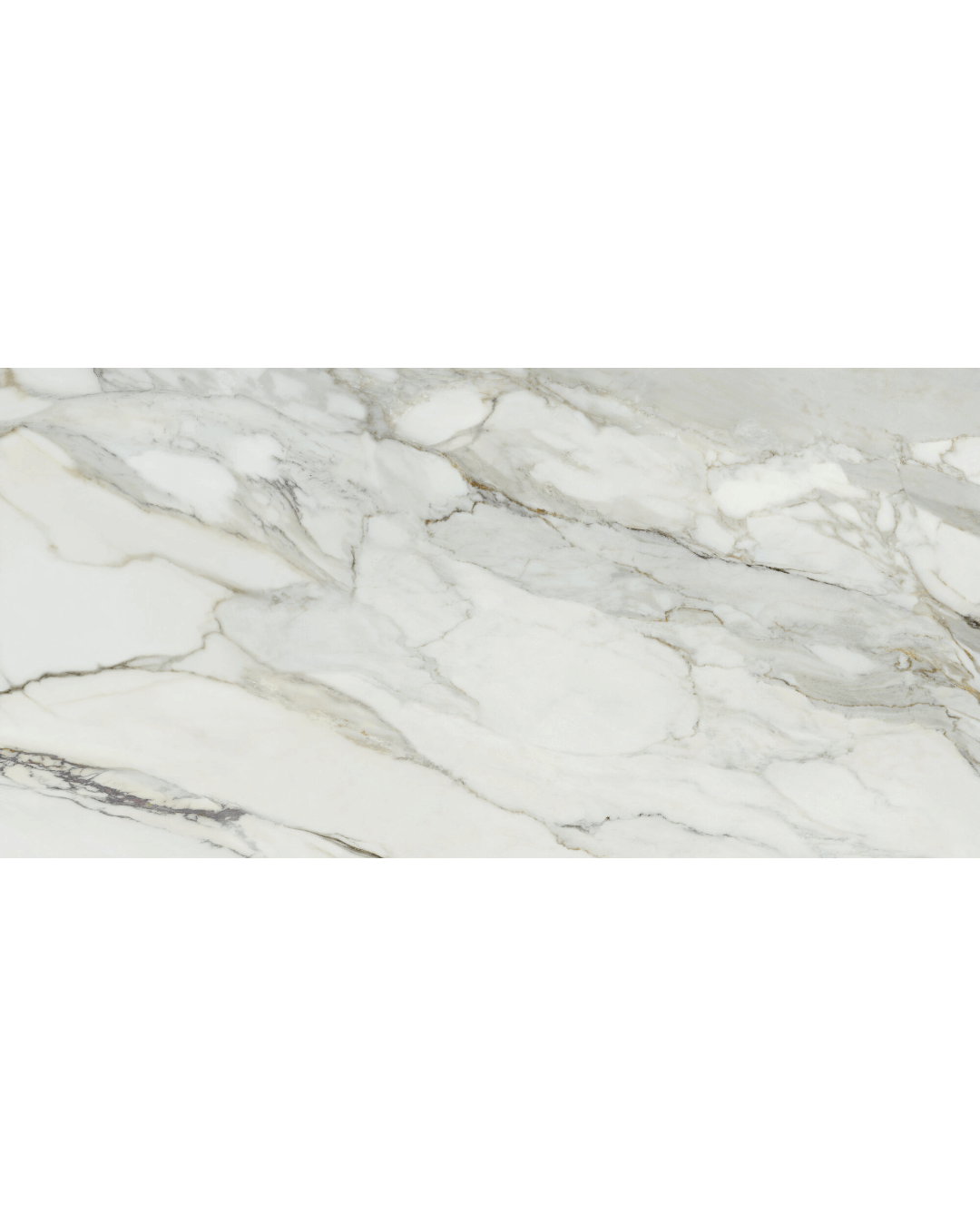 Arabescato Corchia Pol 60x120 - Carrelage marbre blanc ivoire grain poli effet miroir bords rectifiés