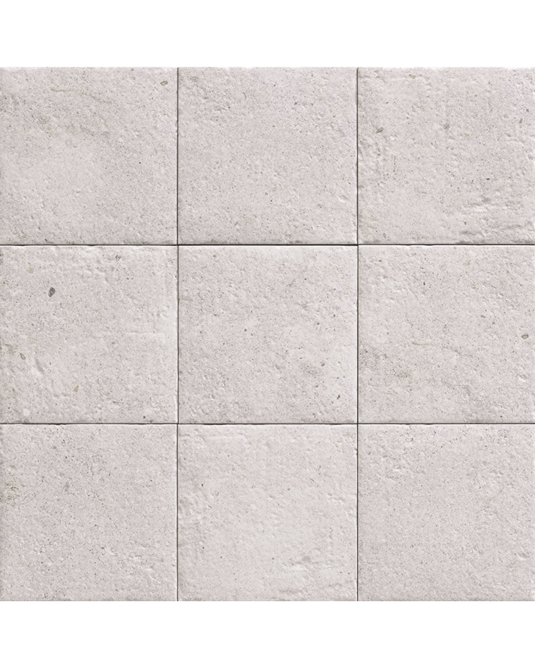 Bali White Stone 20×20 - Carrelage mural et sol blanc mat style Pierre