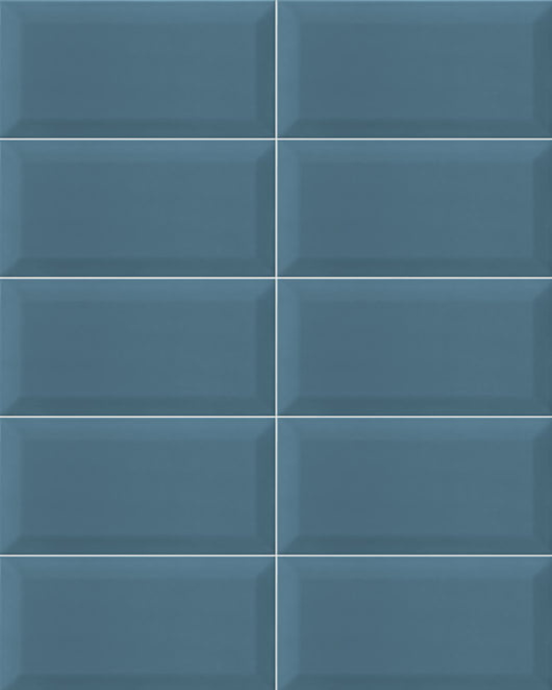 Bissel Blue Grey 10x20 - Carrelage mural bleu brillant style Metro