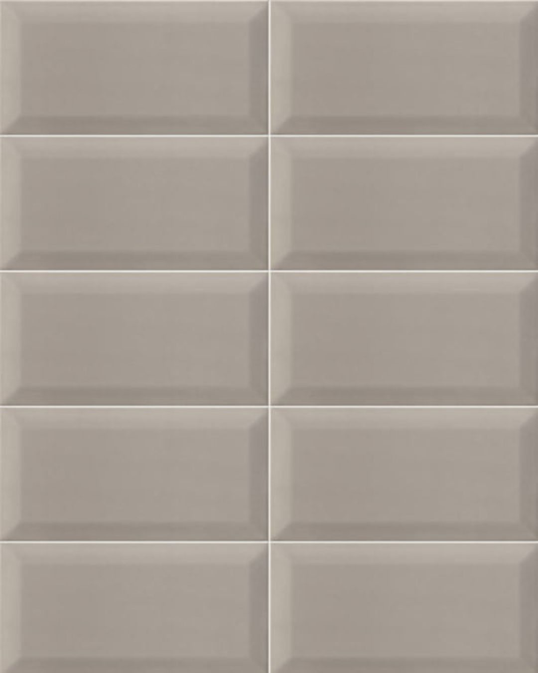 Bissel Pearl 10x20 - Carrelage mural taupe brillant style Metro
