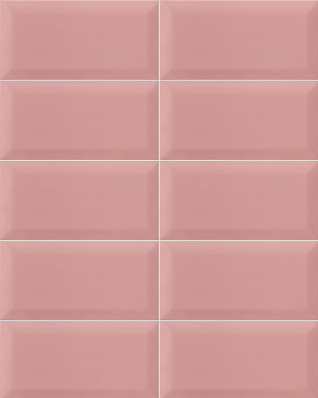 Bissel Pink 10x20 - Carrelage mural rose brillant style Metro