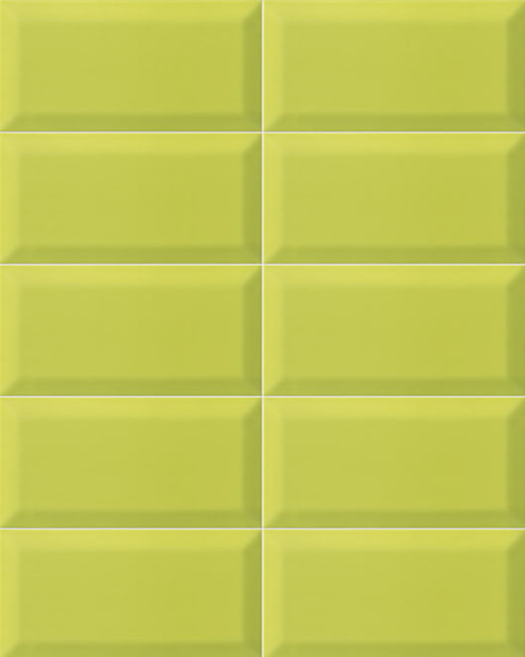 Bissel Yellow Green 10x20 - Carrelage mural vert citron brillant style Metro
