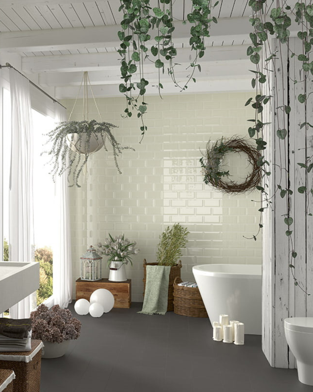 Bissel Gris Plata 10x20 - Carrelage mural gris brillant style Metro