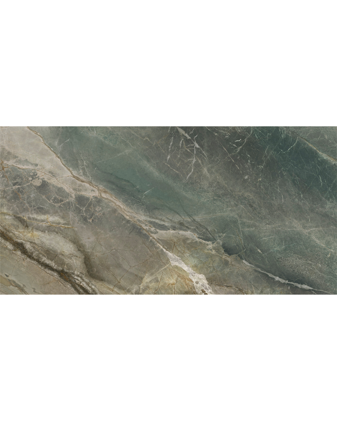 Brazil Green Pol 60x120 - Carrelage marbre vert grain poli effet miroir bords rectifiés