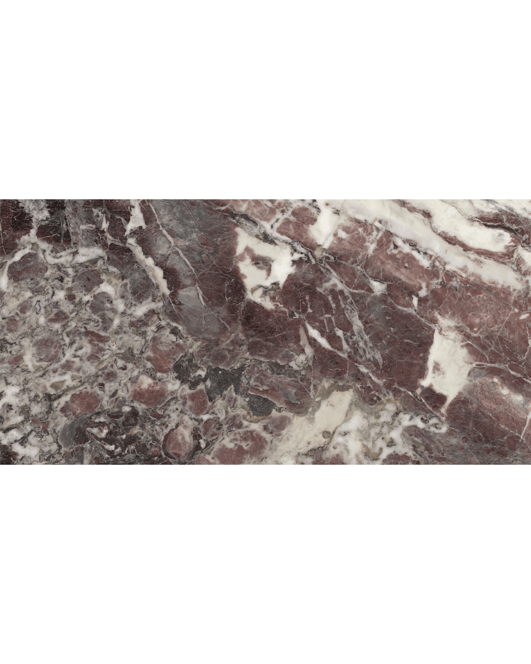 Breccia Viola Pol 60x120 - Carrelage gris ivoire veiné violacé marbre et pierre grain poli effet miroir bords rectifiés