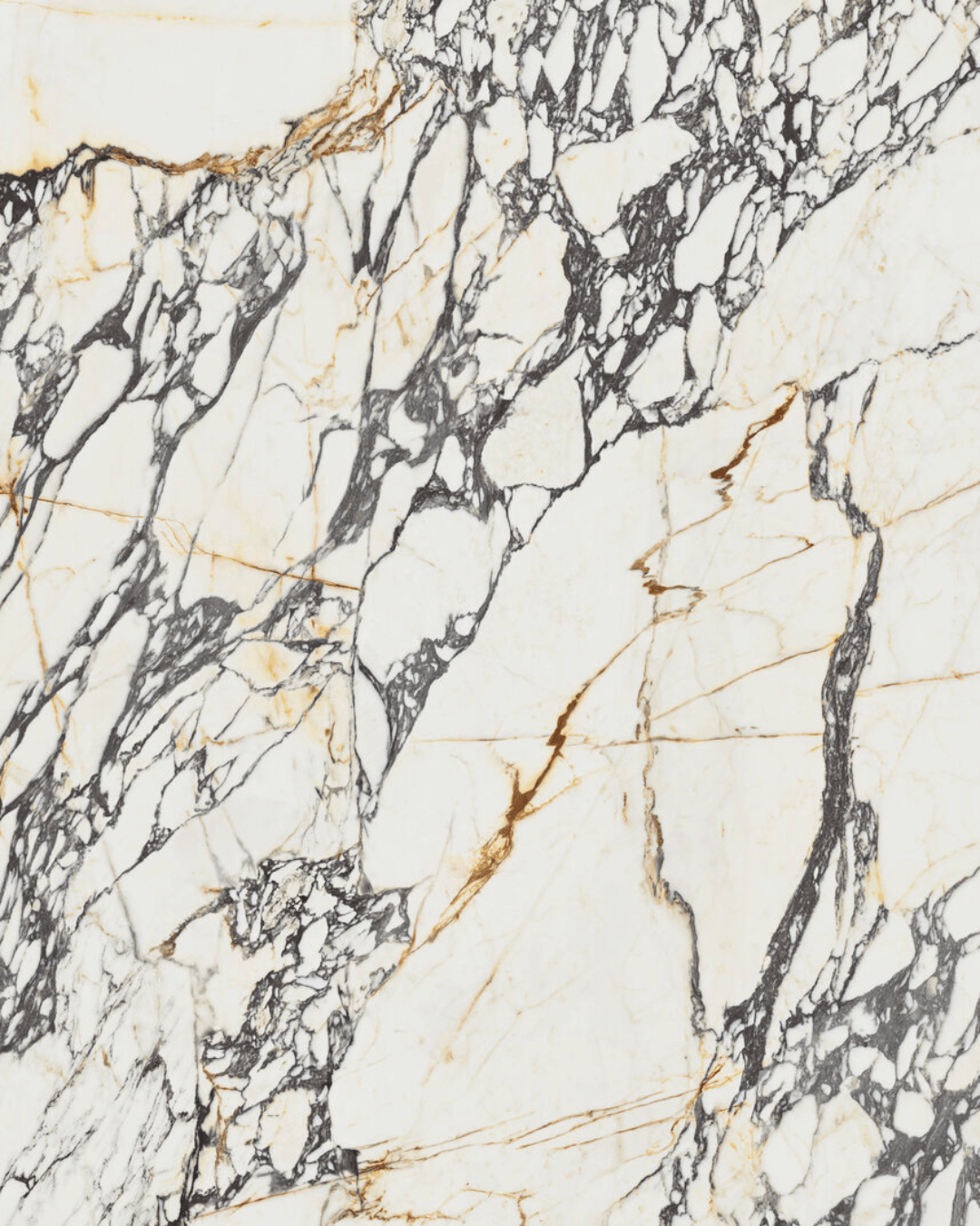 Grand Format Calacatta Corchia Gold Soft 120×280 - Carrelage marbre blanc et or mat bords rectifiés