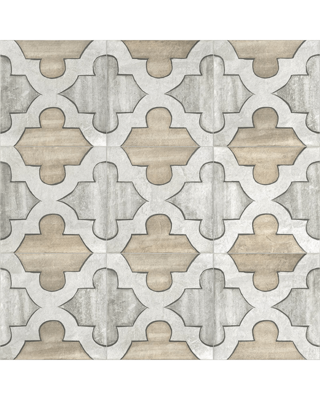 Carino Deco Picos 20x20 - Carrelage décoratif mural et sol style Carreau de Ciment